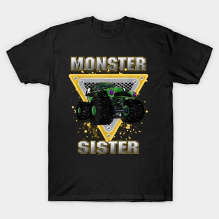 Monster Truck Sister Monster Truck Are My Jam Truck Lovers T-Shirt